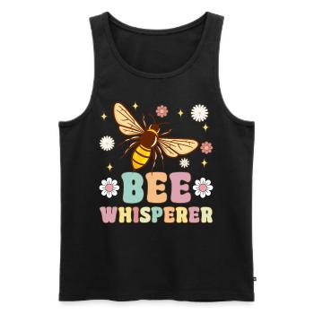 Bee Whisperer Beekeeper Beekeeping - Men's Premium Organic Tank Top - black - Front - AI Model Male 178 light (178cm)