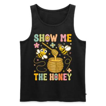 Beekeeper Beekeeping Show Me the Honey - Men's Premium Organic Tank Top - black - Front - Michal (187cm)