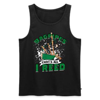 Bagpipers That's All I Reed - Men's Premium Organic Tank Top - black - Front - Michal (187cm)