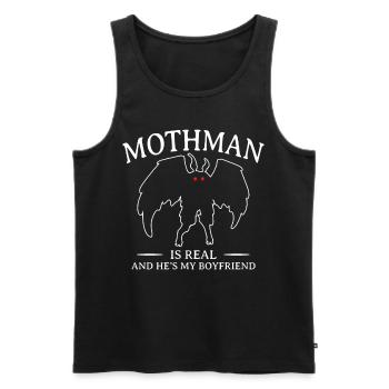Mothman Is Real And He's My Boyfriend - Men's Premium Organic Tank Top - black - Front - AI Model Male 178 light (178cm)