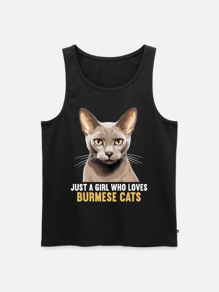 Burmese Cat Burma Katze - Men's Premium Organic Tank Top - black