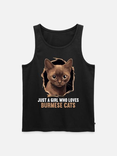 Burmese Cat Burma Katze - Men's Premium Organic Tank Top - black
