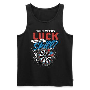 Dart Player Darter - Men's Premium Organic Tank Top - black - Front - Michal (187cm)