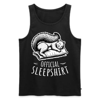 Official Sleepshirt Napping Sleeping Squirrel - Men's Premium Organic Tank Top - black - Front - Michal (187cm)