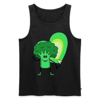 Brokkoli Drogen Kiffen Kiffer Rausch Extase - Männer Premium Bio Tank Top - Schwarz - Vorne - AI Model Male 178 light (178cm)