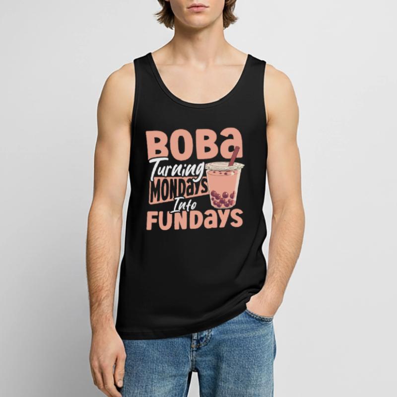 Chai Tee Schwarzer Tee Eistee Boba Tee Männer Premium Bio Tank Top