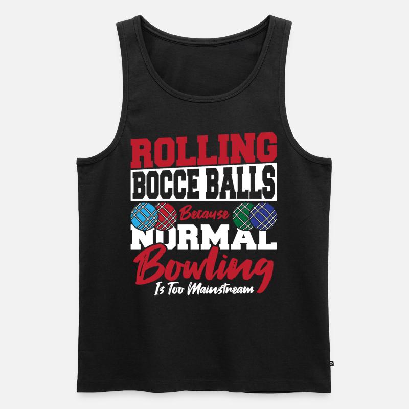 Bowling Athletic Bocce - Men's Premium Organic Tank Top - black