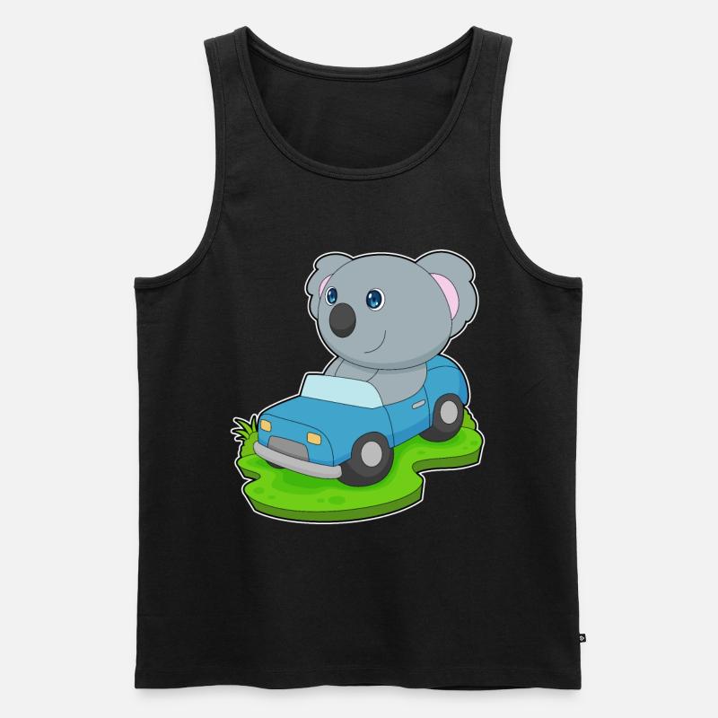 Koala Auto - Männer Premium Bio Tank Top - Schwarz