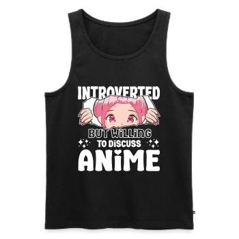 Introverted Discuss Anime Japanese Anime Manga - Männer Premium Bio Tank Top - Schwarz - Vorne - Michal (187cm)