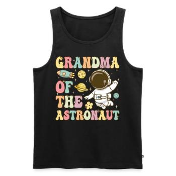 Oma des Astronauten Groovy Space Planets - Männer Premium Bio Tank Top - Schwarz - Vorne - Michal (187cm)