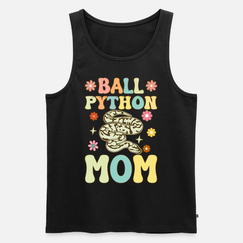 Kugelpython-Mama Groovy Snake Mama - Männer Premium Bio Tank Top - Schwarz