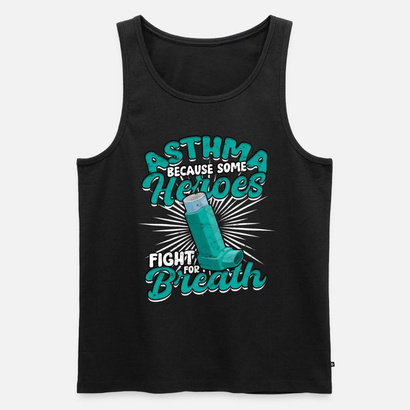 Asthma Asthmatiker - Männer Premium Bio Tank Top - Schwarz