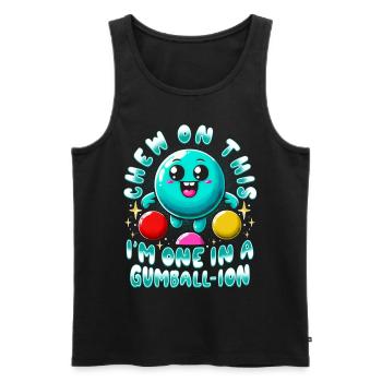 Kaugummiautomat One In A Gumball-ion - Männer Premium Bio Tank Top - Schwarz - Vorne - AI Model Male 178 light (178cm)