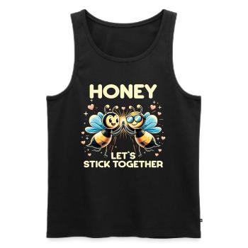 Bienenliebhaber Bienenzüchter Naturfreunde Imker - Männer Premium Bio Tank Top - Schwarz - Vorne - Michal (187cm)