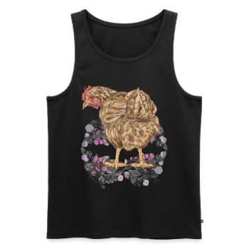 Spring, Easter, Chicken, Poultry, Nature, Poultry - Men's Premium Organic Tank Top - black - Front - Michal (187cm)