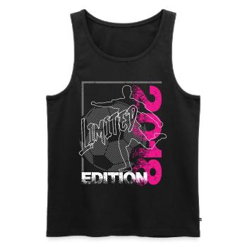 Limited Edition 2018 Limited Edition Fußball - Männer Premium Bio Tank Top - Schwarz - Vorne - Michal (187cm)