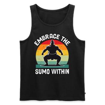 Embrace the Sumo within - Men's Premium Organic Tank Top - black - Front - Michal (187cm)
