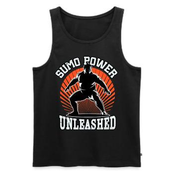 Sumo Power déchaîné - Débardeur bio Premium Homme - noir - Devant - AI Model Male 178 light (178cm)