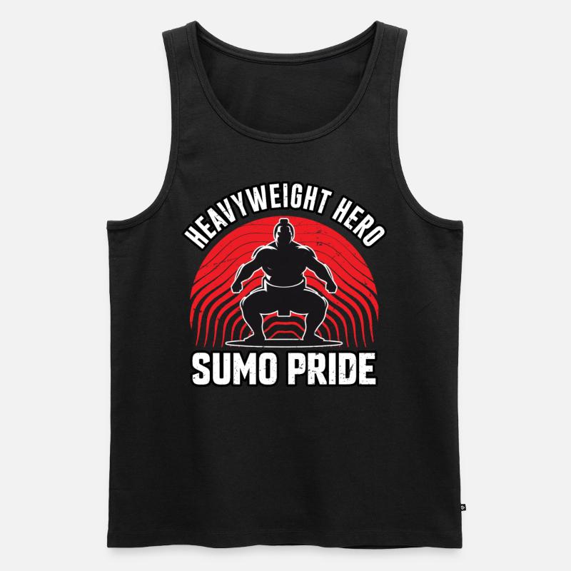 Schwergewichtsheld Sumo-Stolz - Männer Premium Bio Tank Top - Schwarz