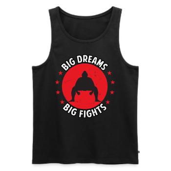 Big Dreams Big Fights - Men's Premium Organic Tank Top - black - Front - AI Model Male 178 light (178cm)