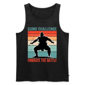 Sumo Challenge embrace the battle - Men's Premium Organic Tank Top - black - Front - Michal (187cm)