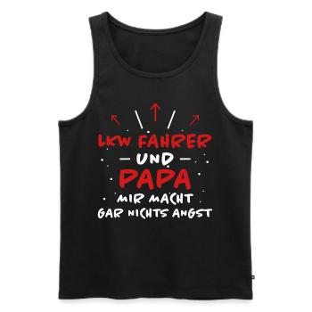 LKW Fahrer Spruch Job Lustiges LKW Fahrer Geschenk - Männer Premium Bio Tank Top - Schwarz - Vorne - Michal (187cm)