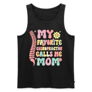 My favorite chiropractor calls me Mama Groo - Men's Premium Organic Tank Top - black - Front - Michal (187cm)