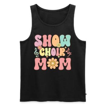 Show Choir Mom Groovy Singer Chanteur Chanteur Choriste - Débardeur bio Premium Homme - noir - Devant - AI Model Male 178 light (178cm)