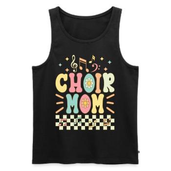 Chorale Maman Groovy Chanteur Chanteur Choriste - Débardeur bio Premium Homme - noir - Devant - AI Model Male 178 light (178cm)
