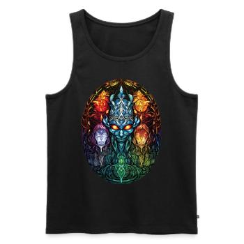 Elemental Spirit Witchcraft Stained Glass Occult P - Männer Premium Bio Tank Top - Schwarz - Vorne - Michal (187cm)