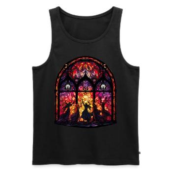 Wicca Dancing Witch Stained Glass Neopaganism Witc - Männer Premium Bio Tank Top - Schwarz - Vorne - Michal (187cm)