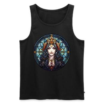 Wiccan Deity Triple Goddess Stained Glass Paganism - Männer Premium Bio Tank Top - Schwarz - Vorne - AI Model Male 178 light (178cm)