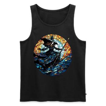 Stained Glass Village Witch Occult Geometric Witch - Männer Premium Bio Tank Top - Schwarz - Vorne - Michal (187cm)