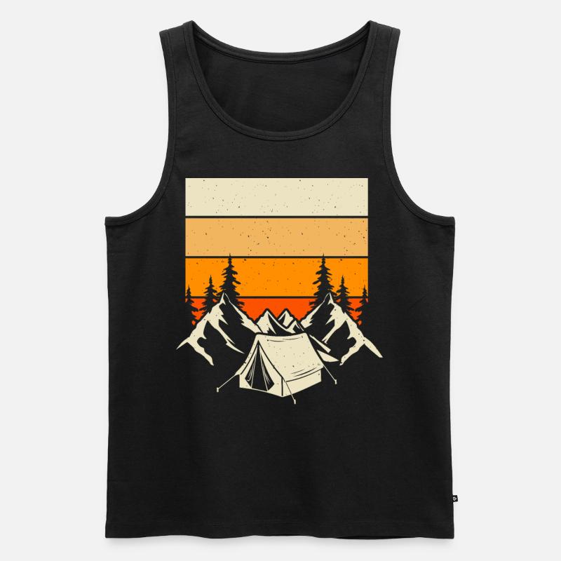Camping Zelten - Männer Premium Bio Tank Top - Schwarz