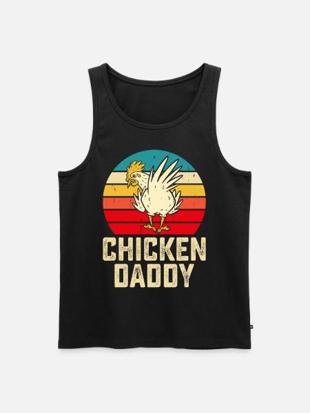 Chicken Daddy - Männer Premium Bio Tank Top - Schwarz