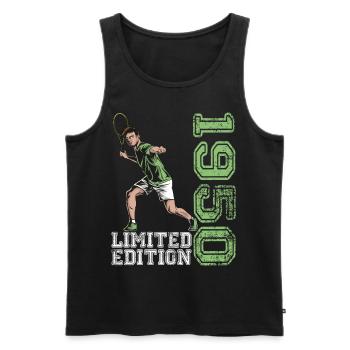 Limited Edition 1950 Limited Edition Tennis - Männer Premium Bio Tank Top - Schwarz - Vorne - Michal (187cm)