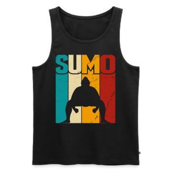 Sumo Rétro - Débardeur bio Premium Homme - noir - Devant - Michal (187cm)