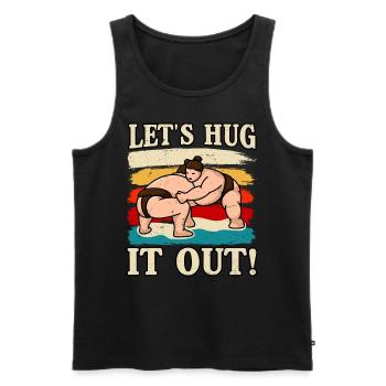 Lass es uns umarmen Sumo - Männer Premium Bio Tank Top - Schwarz - Vorne - Michal (187cm)