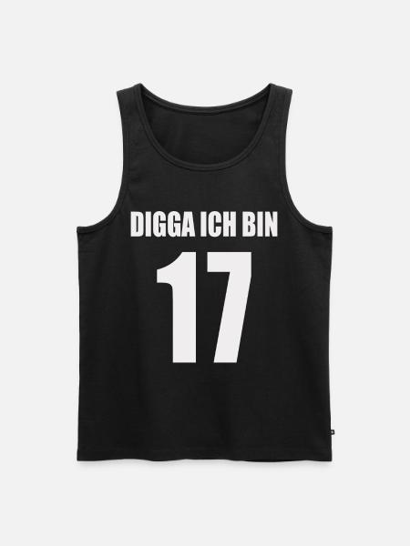 Digga, ich bin 17 – Jugendstil - Männer Premium Bio Tank Top - Schwarz