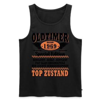 Oldtimer Baujahr 1969 Jahrgang Geburtstag Geschenk - Männer Premium Bio Tank Top - Schwarz - Vorne - Michal (187cm)