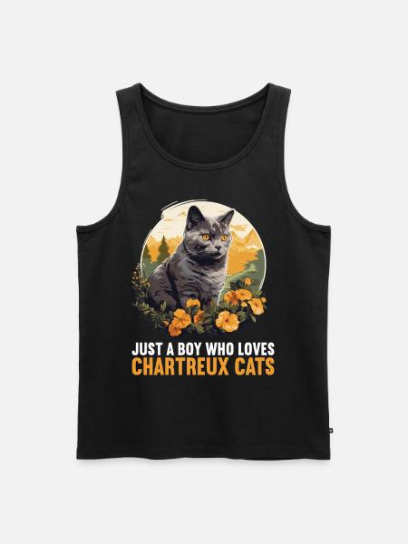 Chat Chartreux Chat Chartreux - Débardeur bio Premium Homme - noir
