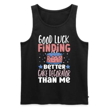 Cake Designer Modelling Chocolate Fondant Icing - Men's Premium Organic Tank Top - black - Front - AI Model Male 178 light (178cm)