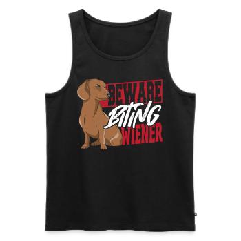 Dackel Chiweenie Hundeliebhaber Doxie Mama Wiener - Männer Premium Bio Tank Top - Schwarz - Vorne - AI Model Male 178 light (178cm)