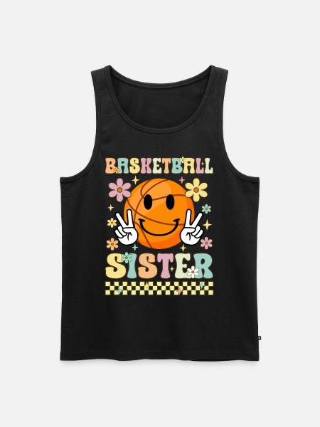 Basketball Sister Groovy Sis - Men's Premium Organic Tank Top - black