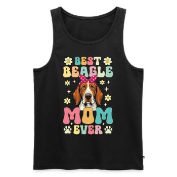 Meilleure maman beagle de tous les temps Groovy Dog Mom - Débardeur bio Premium Homme - noir - Devant - Michal (187cm)