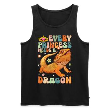 Chaque princesse a besoin d’une barbe groovy de dragon - Débardeur bio Premium Homme - noir - Devant - Michal (187cm)