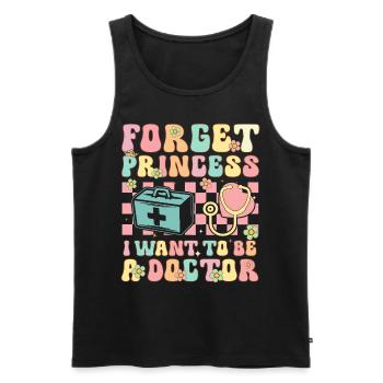 Vergiss die Prinzessin, ich will ein Arzt sein Gro - Männer Premium Bio Tank Top - Schwarz - Vorne - AI Model Male 178 light (178cm)