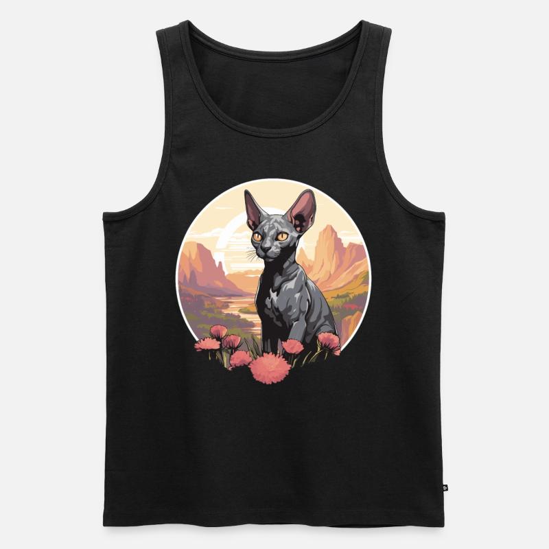 Cornish Rex Kätzchen Cornish Rex Katze - Männer Premium Bio Tank Top - Schwarz