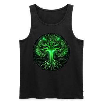 Circuit Board Tree of Life Computer Science Progra - Männer Premium Bio Tank Top - Schwarz - Vorne - AI Model Male 178 light (178cm)