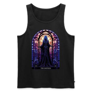 The Empress Tarot Card Gothic Stained Glass Supern - Männer Premium Bio Tank Top - Schwarz - Vorne - AI Model Male 178 light (178cm)